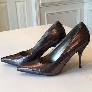 Spring Metallic Grey Heels
